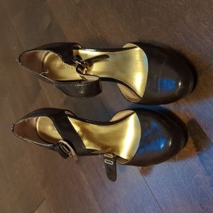 Michael Kors burgundy heels, Mary Janes